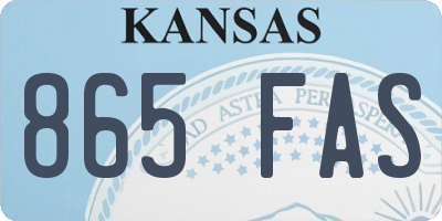 KS license plate 865FAS