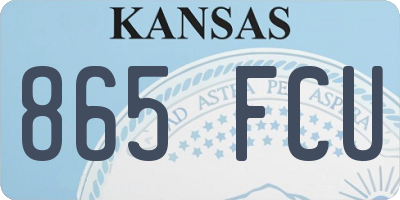 KS license plate 865FCU