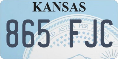 KS license plate 865FJC