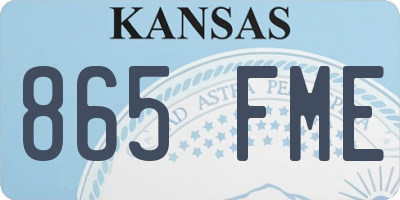 KS license plate 865FME