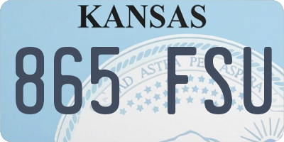 KS license plate 865FSU