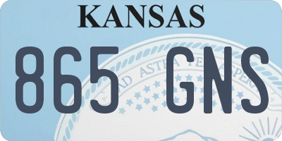 KS license plate 865GNS