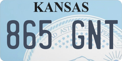 KS license plate 865GNT