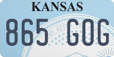 KS license plate 865GOG