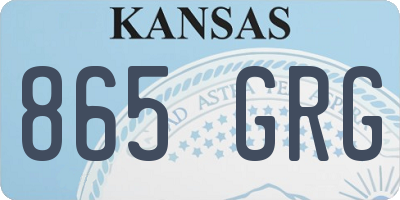 KS license plate 865GRG