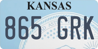 KS license plate 865GRK