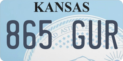 KS license plate 865GUR