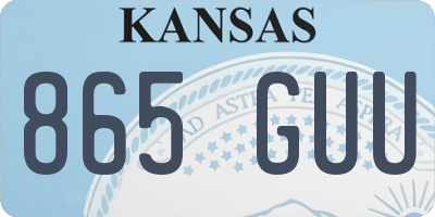 KS license plate 865GUU
