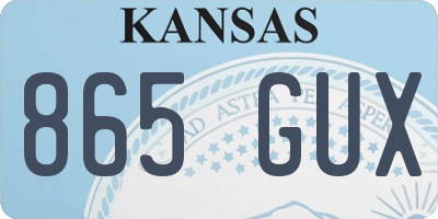 KS license plate 865GUX