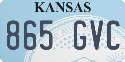 KS license plate 865GVC