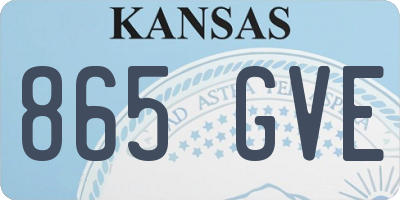 KS license plate 865GVE