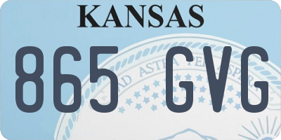 KS license plate 865GVG