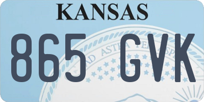 KS license plate 865GVK