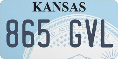 KS license plate 865GVL