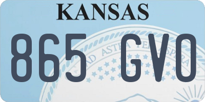 KS license plate 865GVO