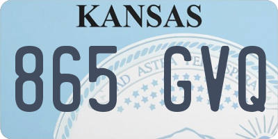 KS license plate 865GVQ