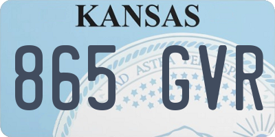 KS license plate 865GVR