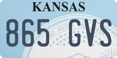 KS license plate 865GVS