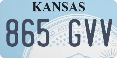 KS license plate 865GVV