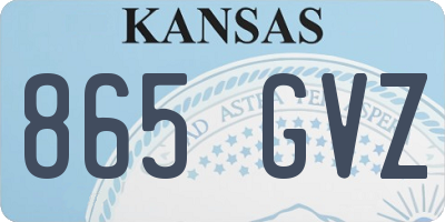 KS license plate 865GVZ