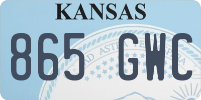 KS license plate 865GWC