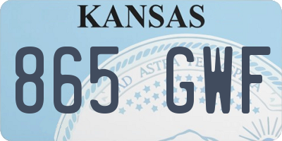KS license plate 865GWF