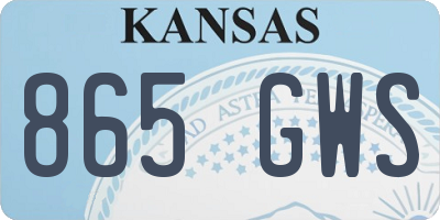 KS license plate 865GWS