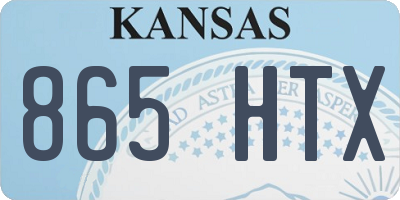 KS license plate 865HTX