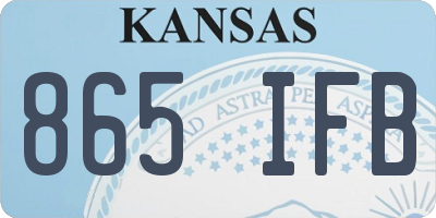 KS license plate 865IFB
