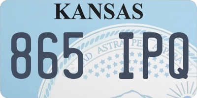 KS license plate 865IPQ