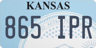 KS license plate 865IPR