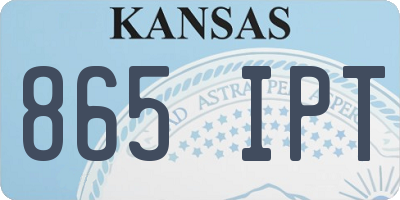 KS license plate 865IPT