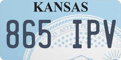 KS license plate 865IPV