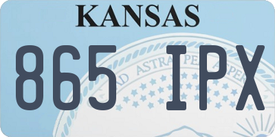 KS license plate 865IPX