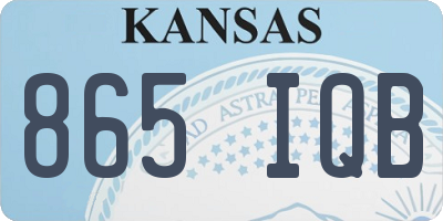 KS license plate 865IQB