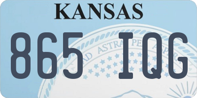 KS license plate 865IQG