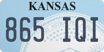 KS license plate 865IQI