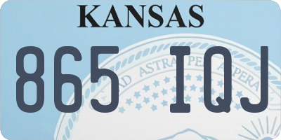 KS license plate 865IQJ