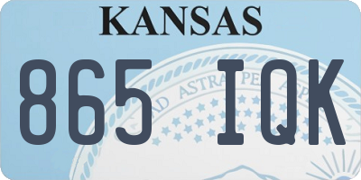 KS license plate 865IQK