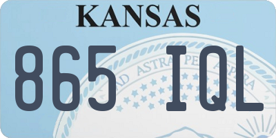 KS license plate 865IQL