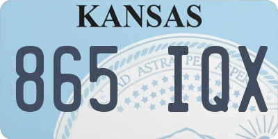 KS license plate 865IQX