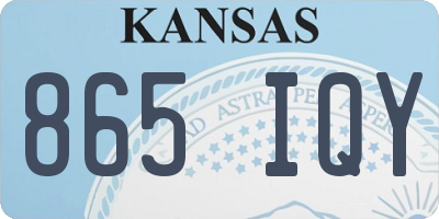 KS license plate 865IQY