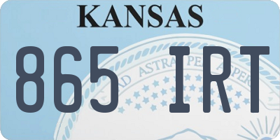 KS license plate 865IRT