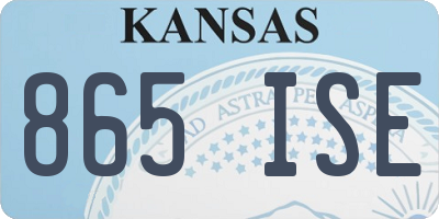 KS license plate 865ISE