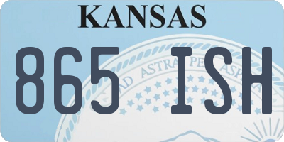 KS license plate 865ISH