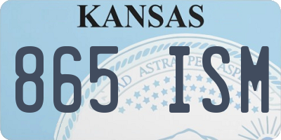 KS license plate 865ISM