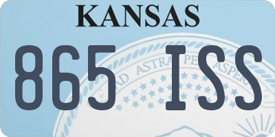 KS license plate 865ISS