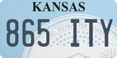 KS license plate 865ITY