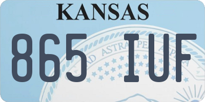 KS license plate 865IUF