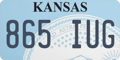 KS license plate 865IUG
